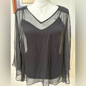 Ella Moss silk boho blouse size XS